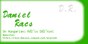 daniel racs business card